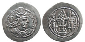SASANIAN KINGS. Varahran (Bahram) V. AD. 420-438. AR Drachm.