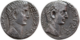 EGYPT. Alexandria. Tiberius, with Augustus. AR Tetradrachm