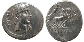 ROMAN REPUBLIC. C. Vibius C.f. Pansa, 90 BC AR Denarius.