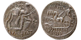 ROMAN REPUBLIC. M. Aemilius Scarus & Pub. Plautius. AR Denarius