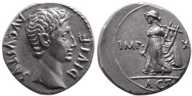 ROMAN EMPIRE; Augustus. 27 BC - 14 AD. AR Denarius.