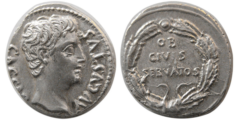 ROMAN EMPIRE. Augustus. 27 BC.-14 AD. AR Denarius (3.96 gm; 17mm x 19mm). Spanis...