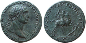 ROMAN EMPIRE; Trajan. 98-117 AD. Æ Sestertius.