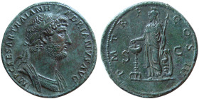 ROMAN EMPIRE; Hadrian, 117-138 AD. Æ Sestertius.