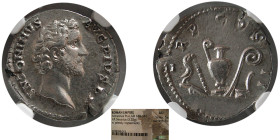 ROMAN EMPIRE. Antoninus Pius, 138-161. AR Denarius. NGC-AU.