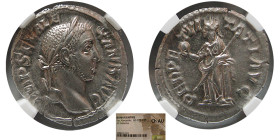 ROMAN EMPIRE. Severus Alexander, AR Denarius. NGC-AU.