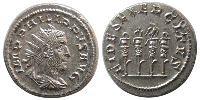 ROMAN EMPIRE. Philip I. AD. 242-249. AR Antoninianus (3.49 gm; 21 mm). Rome, AD ...