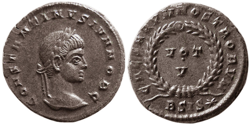 ROMAN EMPIRE; Constantine II, as Caesar. 317-337 AD. Æ Nummus (3.18 gm; 18 mm). ...