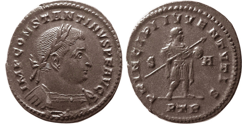 ROMAN EMPIRE; Constantine II. AD. 317-337. Æ Nummus (6.32 gm; 26 mm). Trier, AD ...