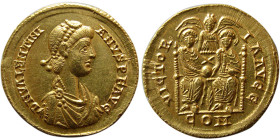 ROMAN EMPIRE; Valentinian II. 375-392 AD. Gold Solidus.