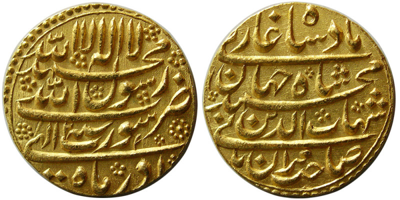 INDIA, Mughul Empire. Shah Jahan. AD. 1628-1658 (1037-1068 AH). Gold Mohur (10.9...