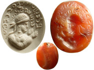 SASANIAN EMPIRE. 4th-5th century AD. Agate Stamp Seal.