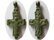 BYZANTINE EMPIRE, Ca 10th.-11th. Century AD. Large Bronze Cross.