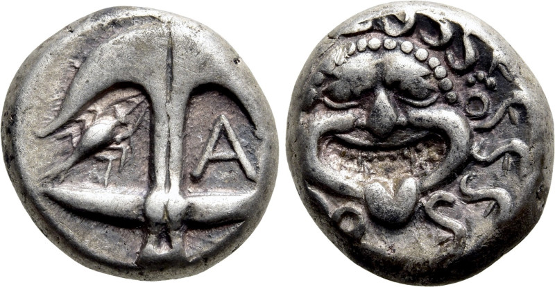 THRACE. Apollonia Pontika. Drachm (Late 5th-4th centuries BC). 

Obv: Upright ...