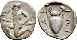THRACE. Thasos. Trihemiobol (Circa 412-404 BC)