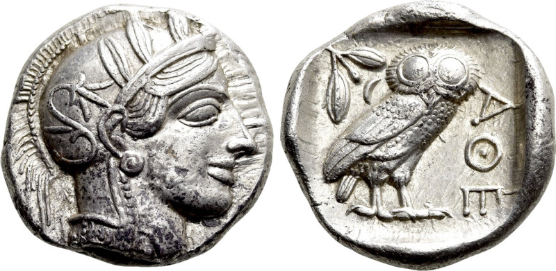 ATTICA. Athens. Tetradrachm (Circa 454-404 BC). 

Obv: Helmeted head of Athena...