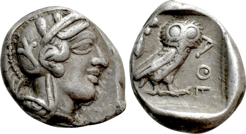 ATTICA. Athens. Drachm (Circa 454-404 BC). 

Obv: Helmeted head of Athena righ...
