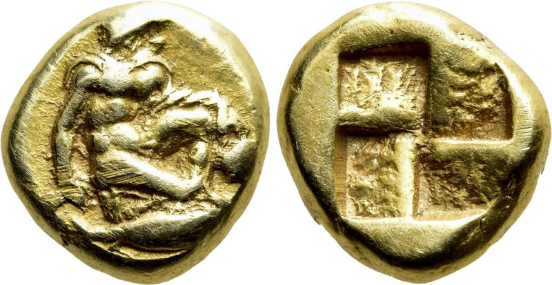 MYSIA. Kyzikos. EL Hekte (5th-4th centuries BC). 

Obv: Perseus kneeling right...
