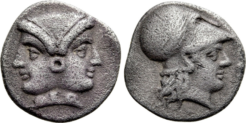 MYSIA. Lampsakos. Diobol (4th-3rd centuries BC). 

Obv: Janiform female head; ...