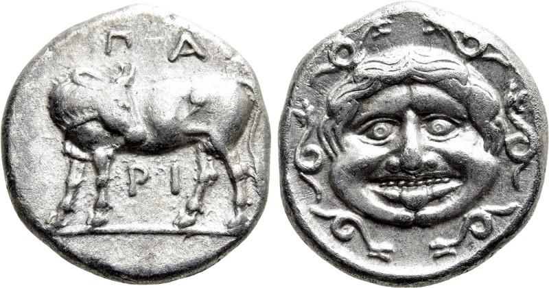 MYSIA. Parion. Hemidrachm (4th century BC). 

Obv: ΠΑ / ΡΙ. 
Bull, with head ...