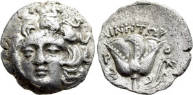 CARIA. Rhodes. Drachm (Circa 304-166 BC). Cretan War issue. Ainetor, magistrate