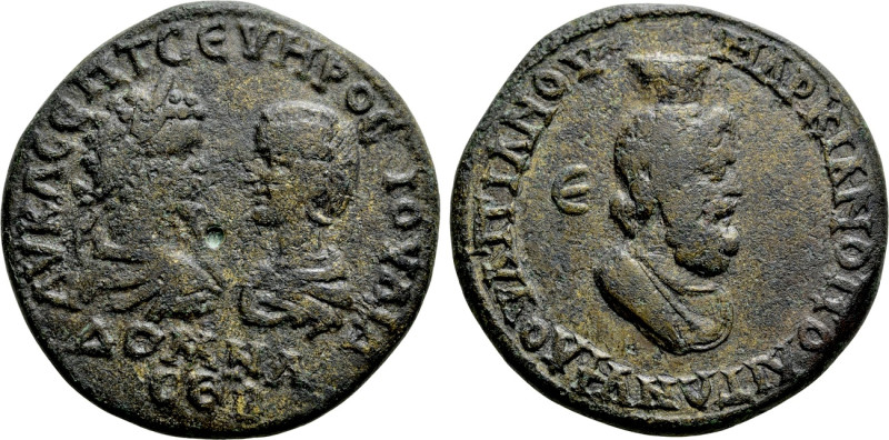 MOESIA INFERIOR. Marcianopolis. Septimius Severus with Julia Domna (193-211). Ae...