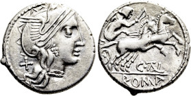 C. THALNA. Denarius (After 154 BC). Contemporary Celtic imitation of Rome
