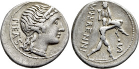 M. HERENNIUS. Denarius (108-107 BC). Rome