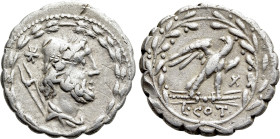 LUCIUS AURELIUS COTTA (105 BC). Serrate Denarius. Rome