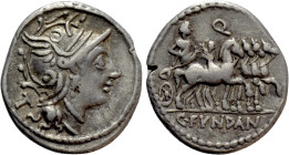 C. FUNDANIUS (101 BC). Denarius. Rome