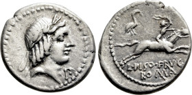 L. CALPURNIUS PISO FRUGI. Denarius (90 BC). Rome