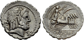 Q. ANTONIUS BALBUS. Serrate Denarius (83-82 BC). Rome