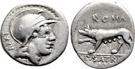P. SATRIENVS. Denarius (77 BC). Rome