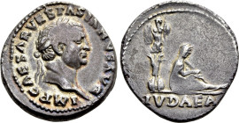 VESPASIAN (69-79). Denarius. Rome. "Judaea Capta" issue