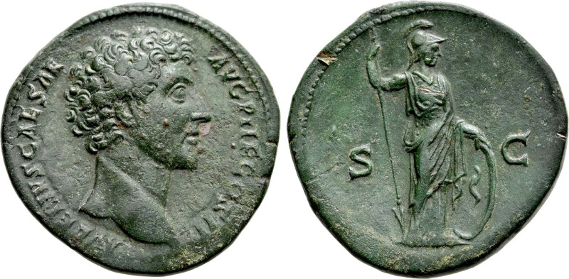 MARCUS AURELIUS (Caesar, 139-161). Sestertius. Rome.

Obv: AVRELIVS CAESAR AVG...