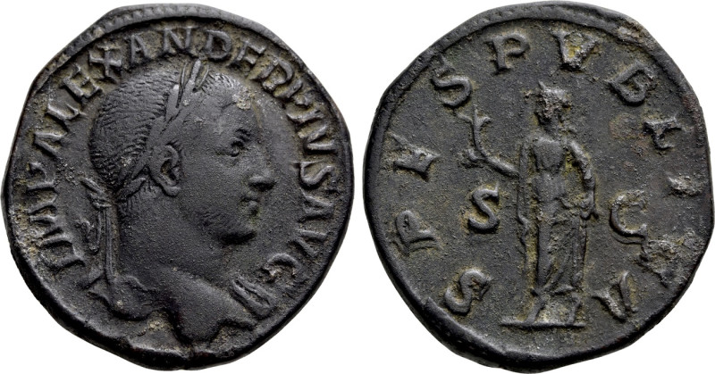 SEVERUS ALEXANDER (222-235). Sestertius. Rome. 

Obv: IMP ALEXANDER PIVS AVG. ...