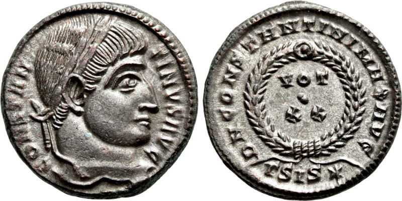 CONSTANTINE I 'THE GREAT' (307/10-337). Follis. Siscia. 

Obv: CONSTANTINVS AV...