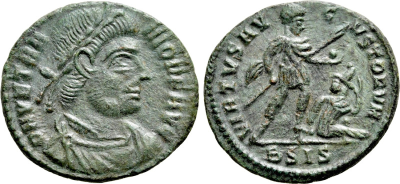 VETRANIO (350). Ae. Siscia. 

Obv: D N VETRANIO P F AVG. 
Laureate, draped an...