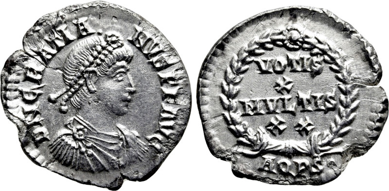 GRATIAN (367-383). Siliqua. Aquileia. 

Obv: D N GRATIANVS P F AVG. 
Diademed...