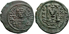JUSTINIAN I (527-565). Follis. Theoupolis (Antioch). Dated RY 31 (557/8)