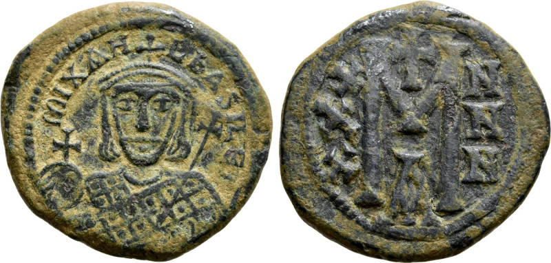 MICHAEL I RHANGABE (811-813). Follis. Constantinople. 

Obv: MIXAHL ЬASILЄ. 
...