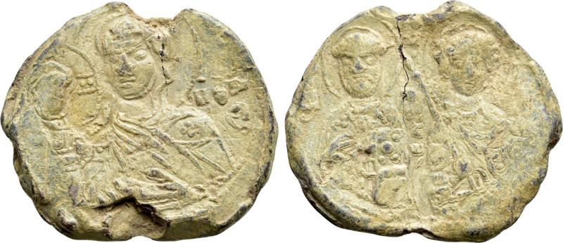 BYZANTINE SEALS. Anonymous (Circa 11th century). 

Obv: Bust of the Theotokos ...