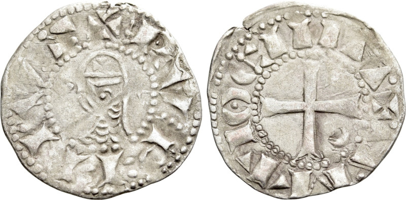CRUSADERS. Antioch. Raymond Roupen (1216-1219). Denier. 

Obv: + RVPINVS. 
He...