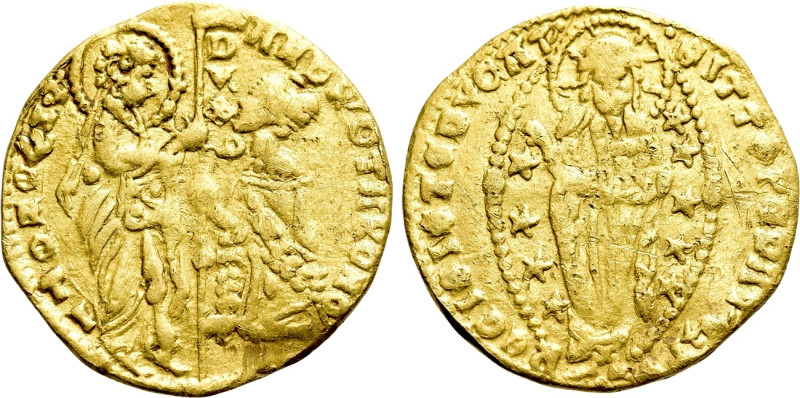 ITALY. Venice. Andrea Contarini (1367-1382). GOLD Ducato. 

Obv: ANDR COTARENO...