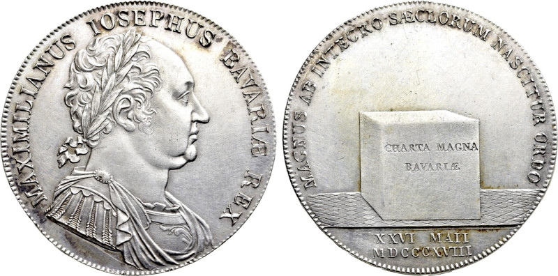 GERMANY. Bavaria. Maximilian IV, Josef (1756–1825). Konventionstaler (1818). Mun...