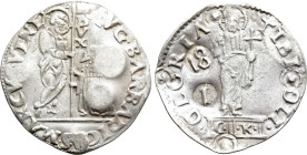 ITALY. Venice. Agostino Barbarigo (1486-1501). Mocenigo. Countermarked for circulation in Cyprus