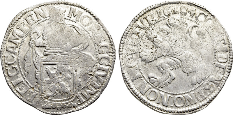 NETHERLANDS. Kampen. Lion Dollar or Leeuwendaalder (1684). 

Obv: MO ARG CIV I...