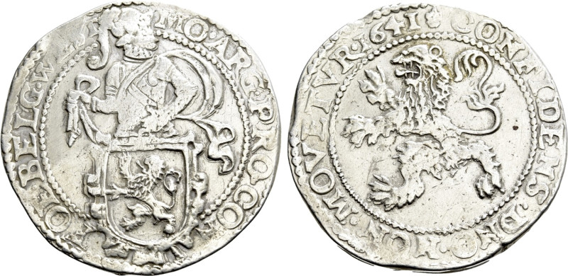 NETHERLANDS. West Friesland. Lion Dollar or Leeuwendaalder (1641). 

Obv: MO A...