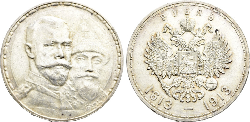 RUSSIA. Nicholas II (1894-1917). Rouble (1913-BC). St. Petersburg. Commemorating...