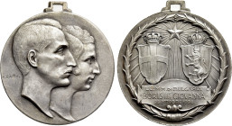 ITALY. Boris III of Bulgaria (1918-1943). Silvered bronze Medal (1930). Commemorating his marriage to Giovanna di Savoia. By A. Campi